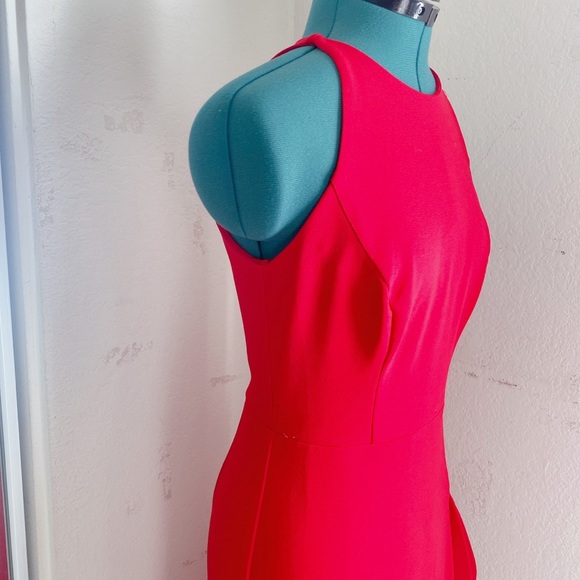 RED BETSY AND ADAM RUFFLE BODYCON SEXY DRESS SZ 8 - Picture 6 of 11